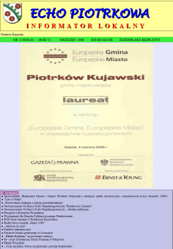 Informator Lokalny Echo Piotrkowa Kujawskiego - 3/2008