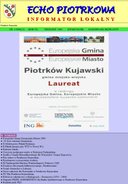 Informator Lokalny Echo Piotrkowa Kujawskiego - 3/2009