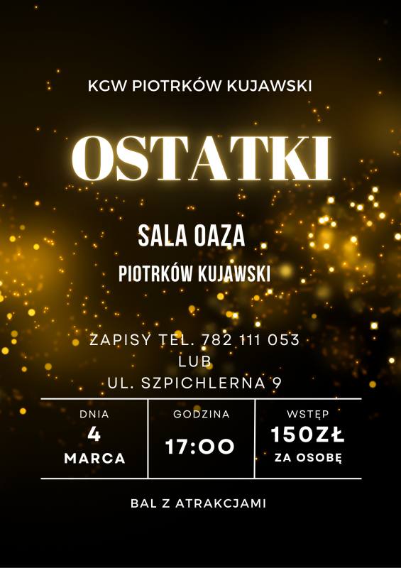 Ostatki 4 marca 2025r.  - KGW Piotrków Kujawski  