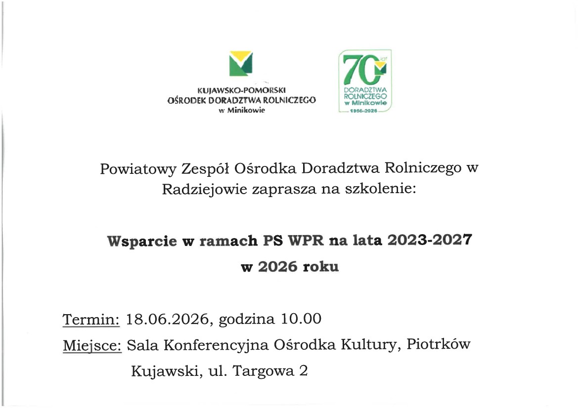 Wsparcie w ramach PS WPR na lata 2023-2027 w 2026 roku