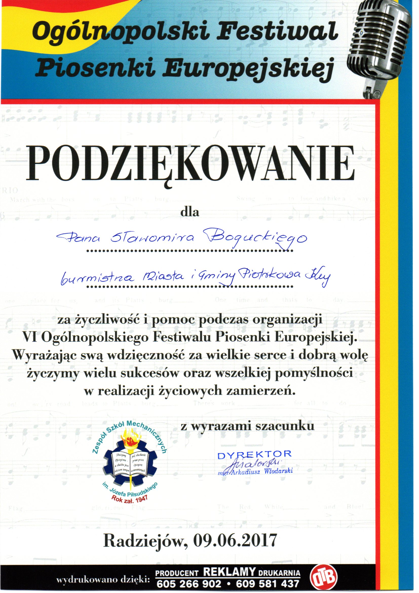 Podziękowanie